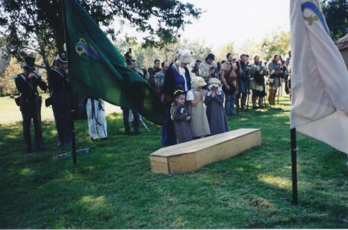 A military funeral. 